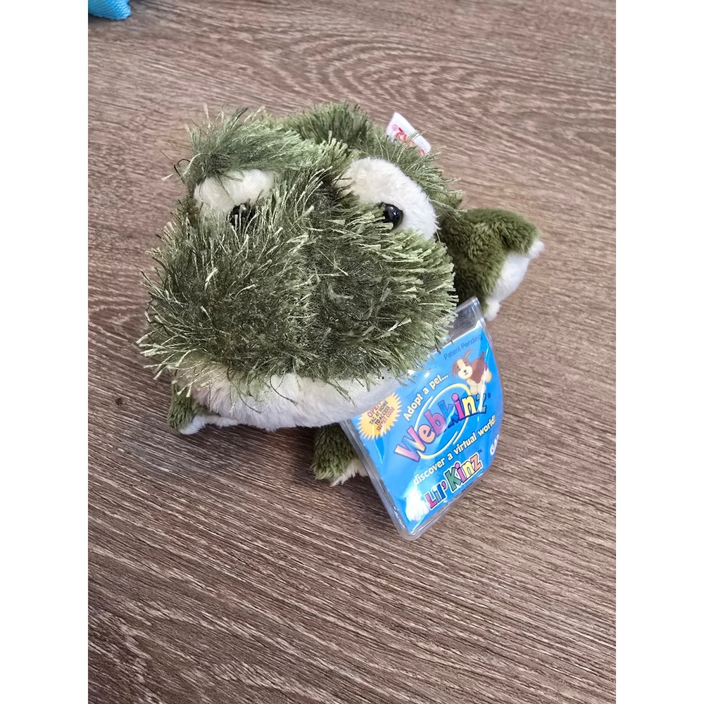 Webkinz Lil Kinz Frog Green Plush Stuffed Animal New with Sealed Code HS001